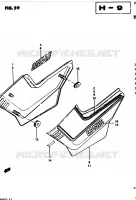 CARENAGES ARRIERE  (GS450SD E6, E15, E24, E34) pour Suzuki GS-S 450 1982