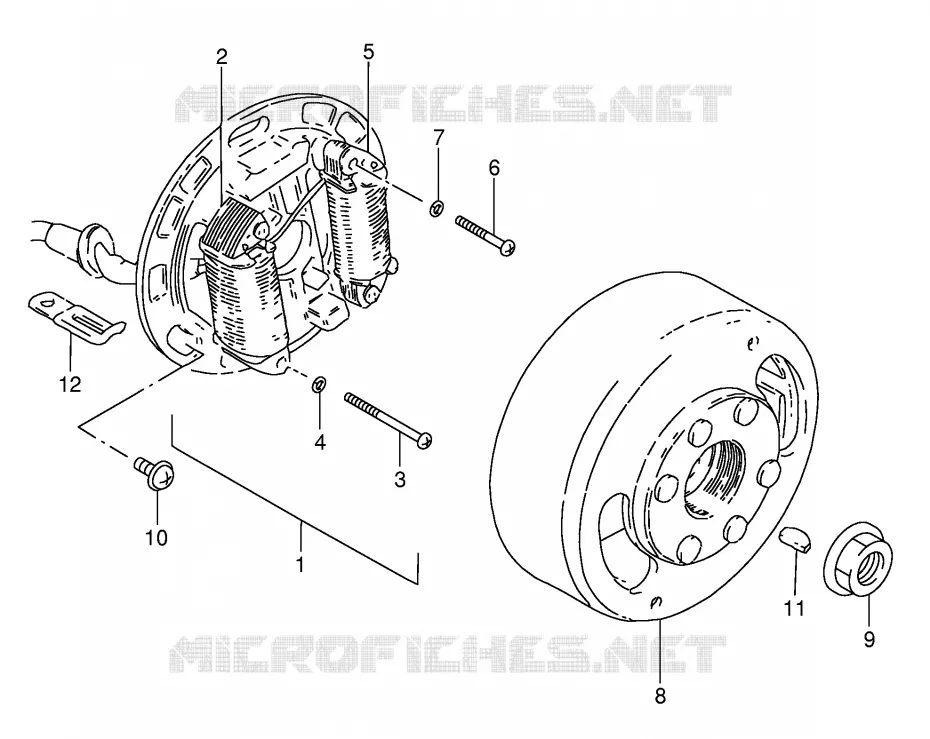 ALLUMAGE ROTOR - STATOR (E16) Suzuki SCOOTER 50 FZ 1982  FZ50Z(E1)