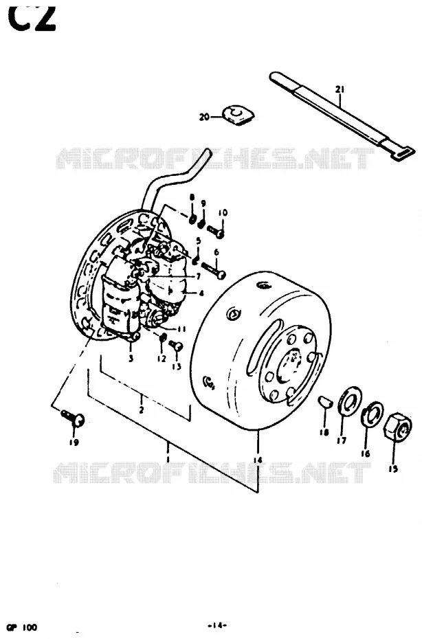ALLUMAGE ROTOR - STATOR (E2) Suzuki MOTO 100 GP 1992  GP100N(C/N)