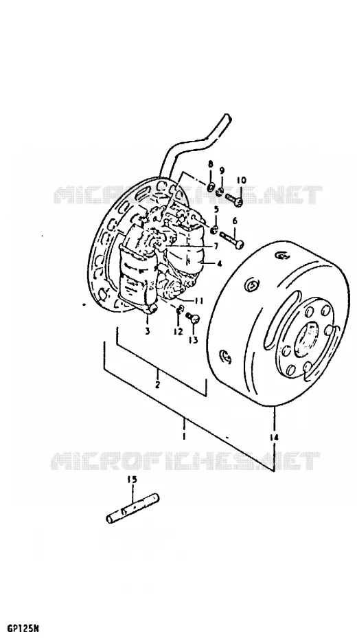 ALLUMAGE ROTOR - STATOR (E24, E35) Suzuki MOTO 125 GP 1992  GP125UN(C/N)