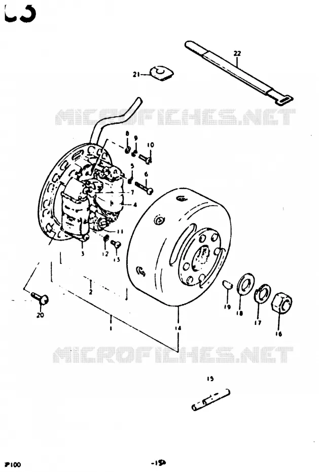 ALLUMAGE ROTOR - STATOR (E24) Suzuki MOTO 100 GP 1992  GP100UN(C/N)
