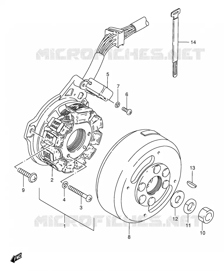 ALLUMAGE ROTOR - STATOR (GS125Z/D/UR E71) Suzuki MOTO 125 GS 1985  GS125ESF(E1)