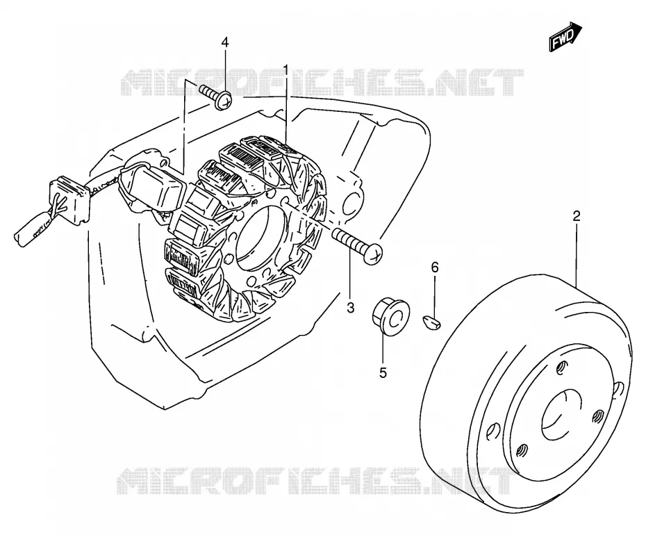ALLUMAGE ROTOR - STATOR Suzuki MOTO 125 GN 1983  GN125ED(E1)