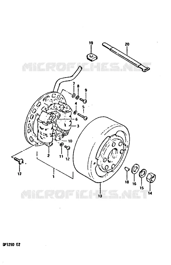 ALLUMAGE ROTOR - STATOR Suzuki MOTO 125 GP 1983  GP125D(X/D)