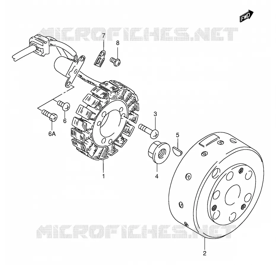 ALLUMAGE ROTOR - STATOR Suzuki MOTO 250 GN 2001  GN250K1(E2)