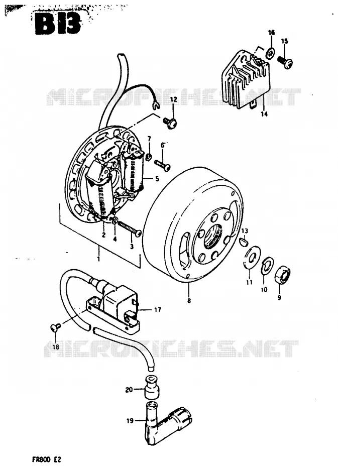 ALLUMAGE ROTOR - STATOR Suzuki SCOOTER 80 FR 1983  FR80D