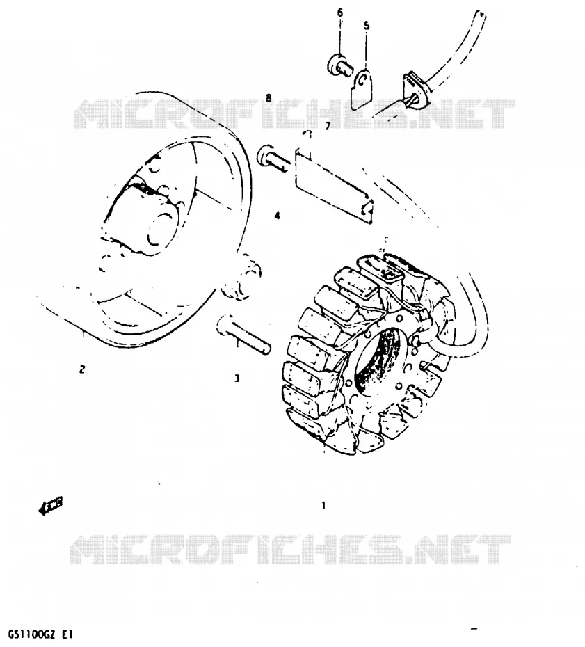 ALTERNATEUR (GSX1100ESD) Suzuki MOTO 1100 GSX 1983  GSX1100D(Z/D)