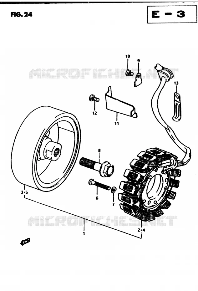 ALTERNATEUR Suzuki MOTO 450 GS 1982  GS450Z(2/Z/D)