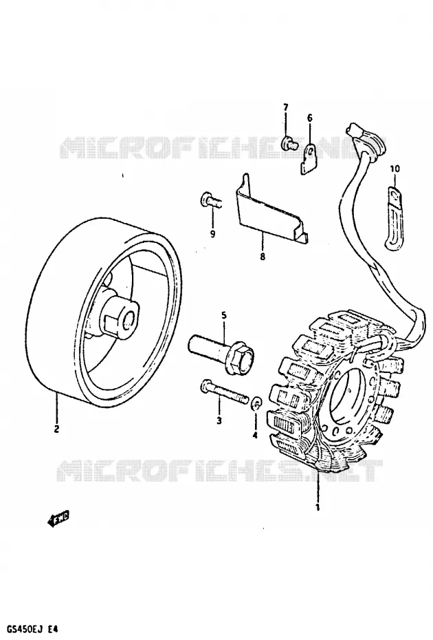 ALTERNATEUR Suzuki MOTO 450 GS-E 1984  GS450EE(E/F/G/H/J)