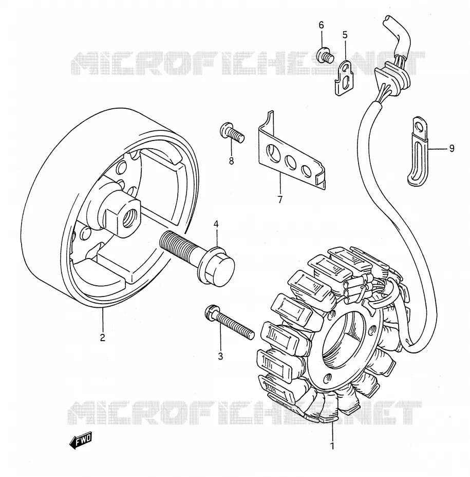 ALTERNATEUR Suzuki MOTO 500 GS-E 1995  GS500EUS(E28)