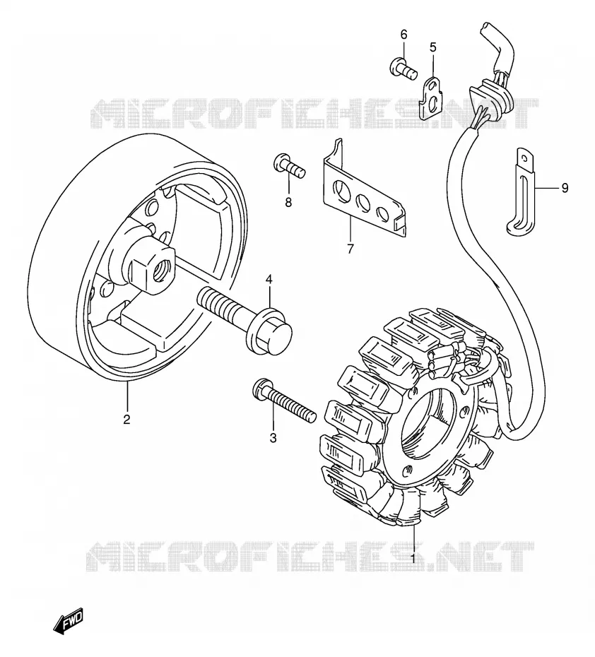 ALTERNATEUR Suzuki MOTO 500 GS-E 2002  GS500UK2(E2)