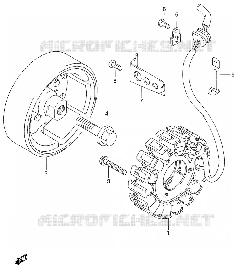 ALTERNATEUR Suzuki MOTO 500 GS-E 2003  GS500HK3(P19)