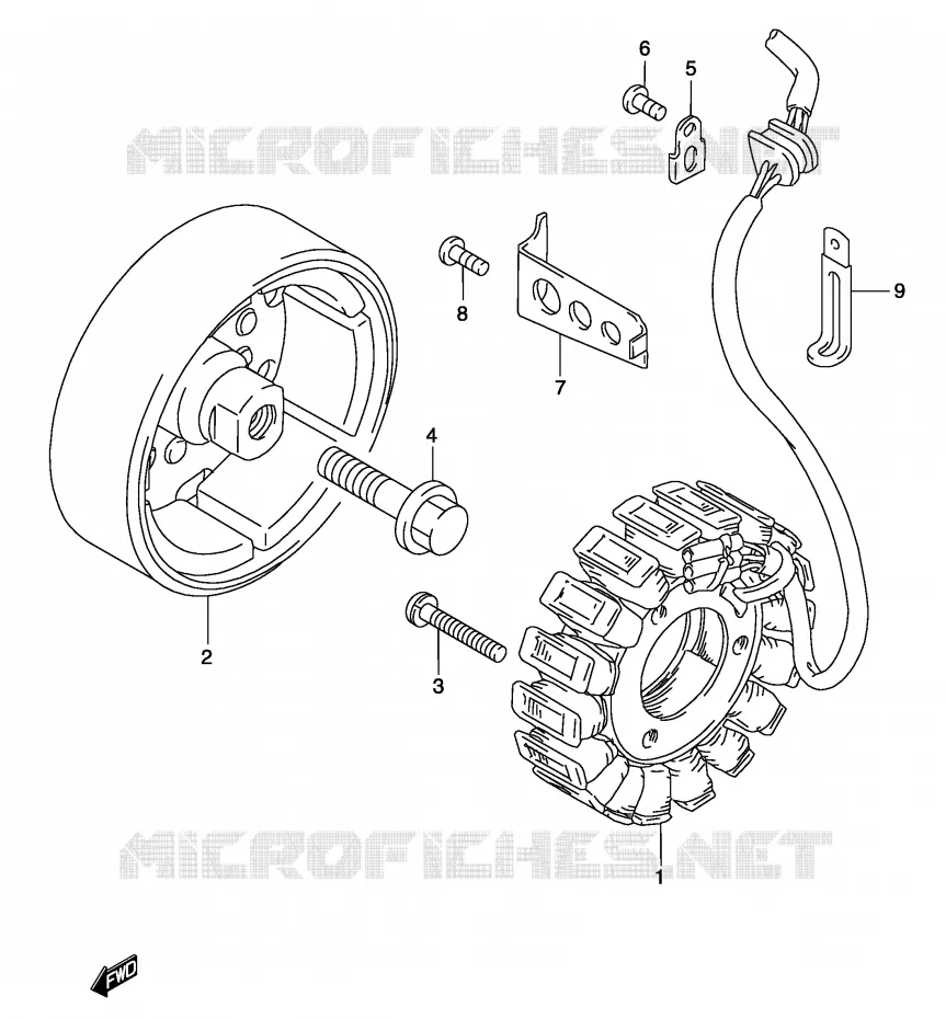 ALTERNATEUR Suzuki MOTO 500 GS-F 2004  GS500FUK4(P19)