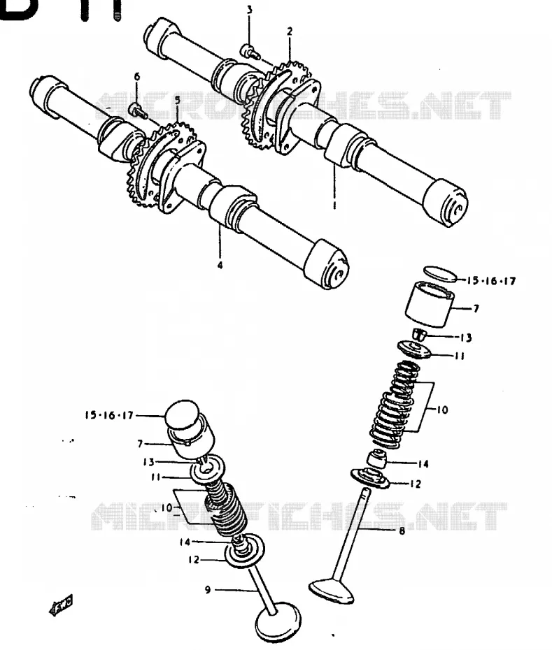 ARBRE A CAMES - SOUPAPES Suzuki MOTO 1000 GS 1978  GS1000C(C/N)