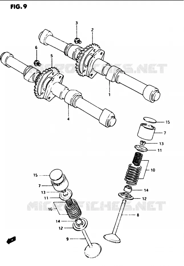 ARBRE A CAMES - SOUPAPES Suzuki MOTO 1100 GS-G 1984  GS1100GE(E/F/G)