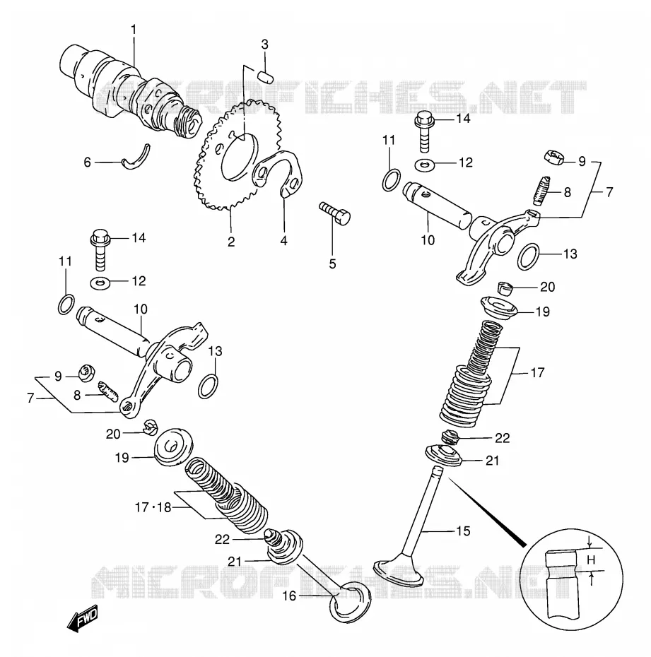 ARBRE A CAMES - SOUPAPES Suzuki MOTO 125 GN 1994  GN125ER(E1)