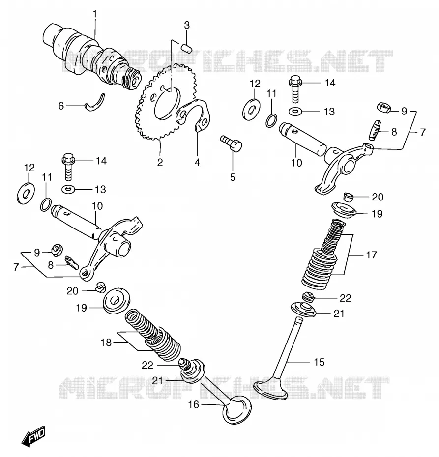 ARBRE A CAMES - SOUPAPES Suzuki MOTO 125 GS 2000  GS125SUY(E71)