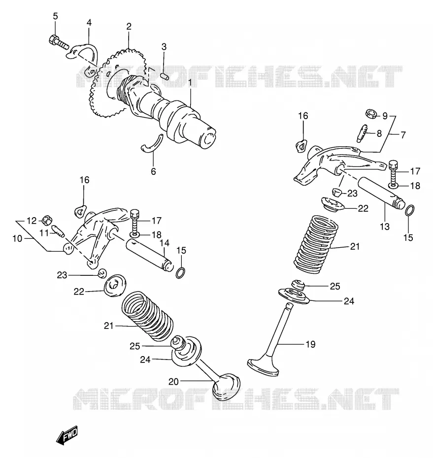 ARBRE A CAMES - SOUPAPES Suzuki MOTO 250 GN 1991  GN250EM(E2)