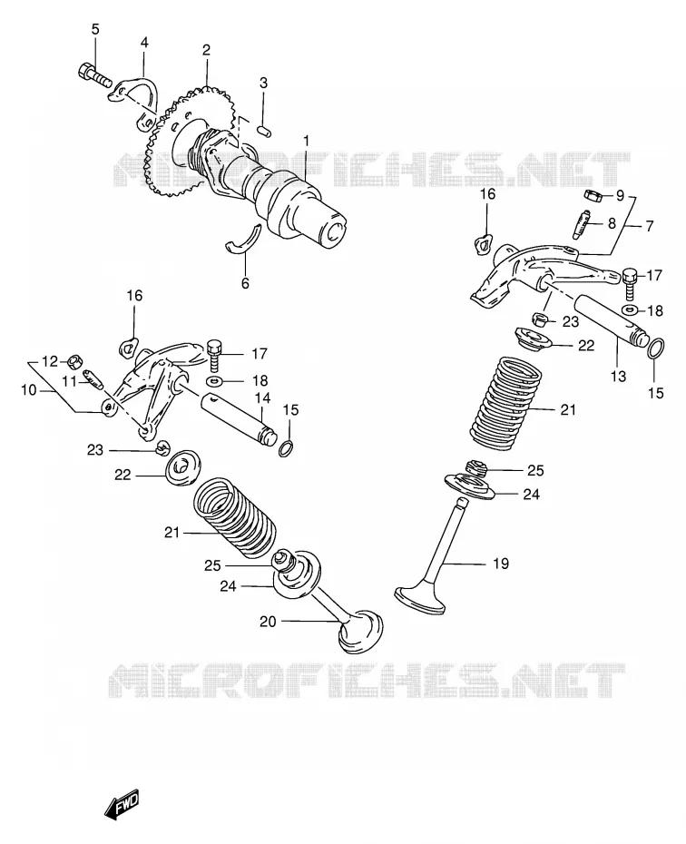ARBRE A CAMES - SOUPAPES Suzuki MOTO 250 GN 2000  GN250Y(E2)