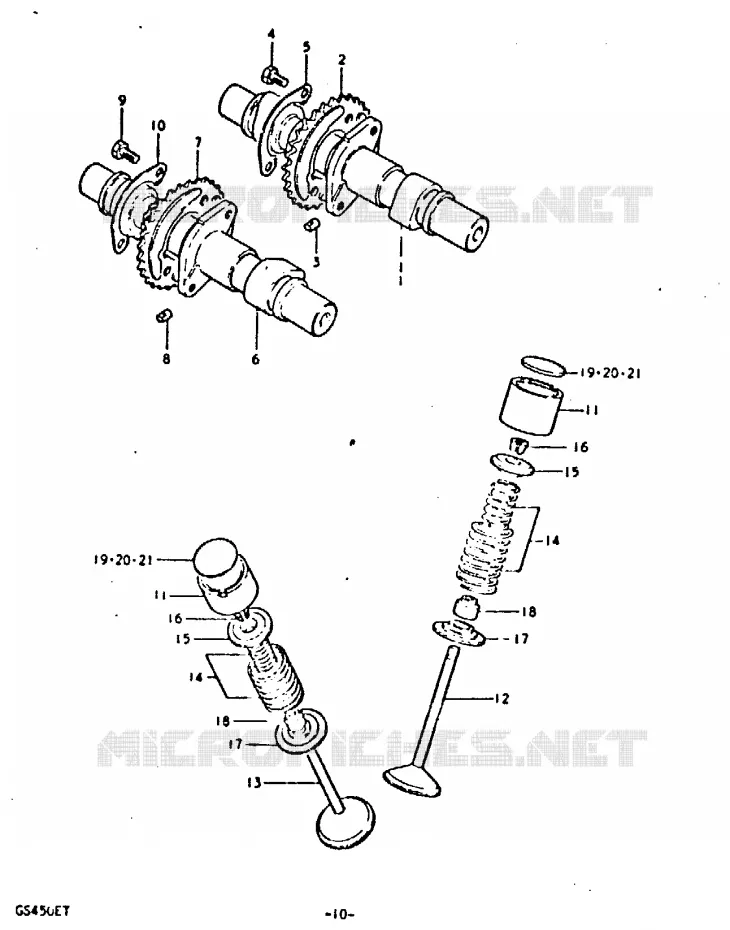 ARBRE A CAMES - SOUPAPES Suzuki MOTO 450 GS 1996  GS450T(T)