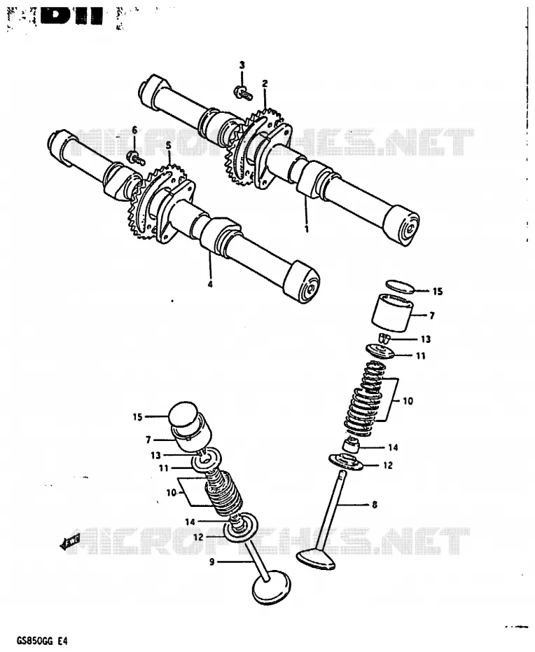 ARBRE A CAMES - SOUPAPES Suzuki MOTO 850 GS 1984  GS850GE(E4)
