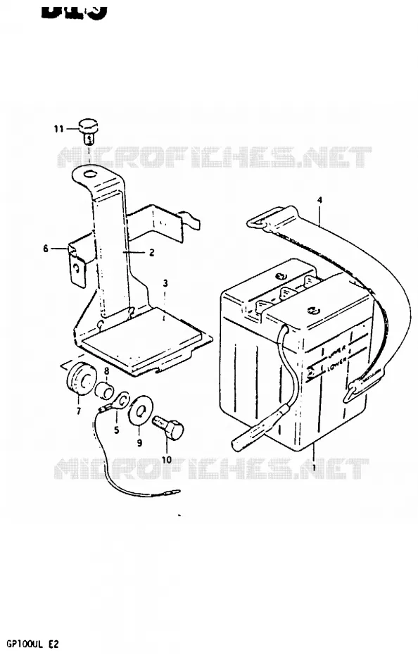 BATTERIE Suzuki MOTO 100 GP 1999  GP100EX(X/D/L)