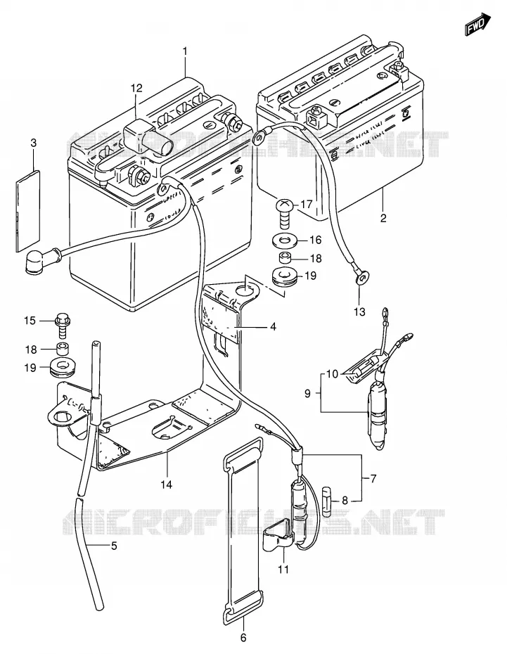 BATTERIE Suzuki MOTO 125 GS 1982  GS125EZ(E1)