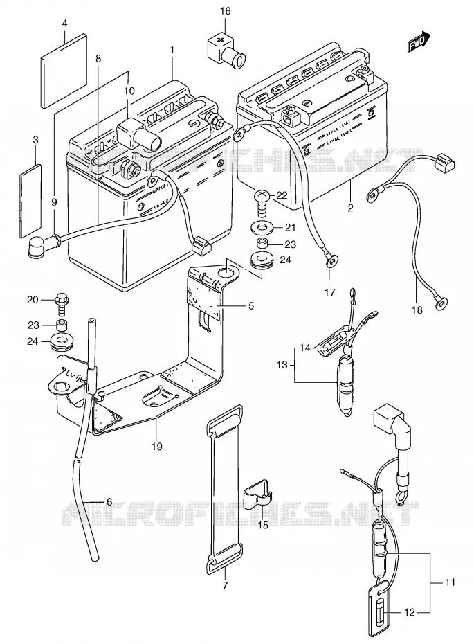 BATTERIE Suzuki MOTO 125 GS 1999  GS125UX(E71)