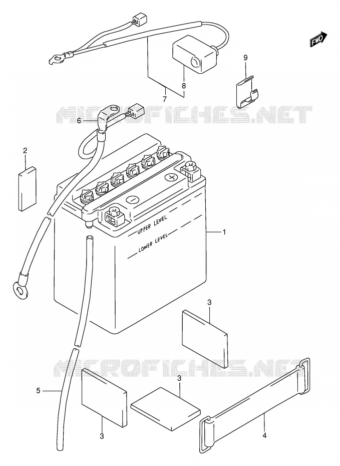 BATTERIE Suzuki MOTO 250 GN 2001  GN250EK1(E2)