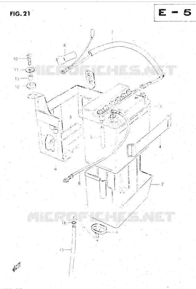 BATTERIE Suzuki MOTO 500 GS-E 1982  GS500EZ(Z/D)