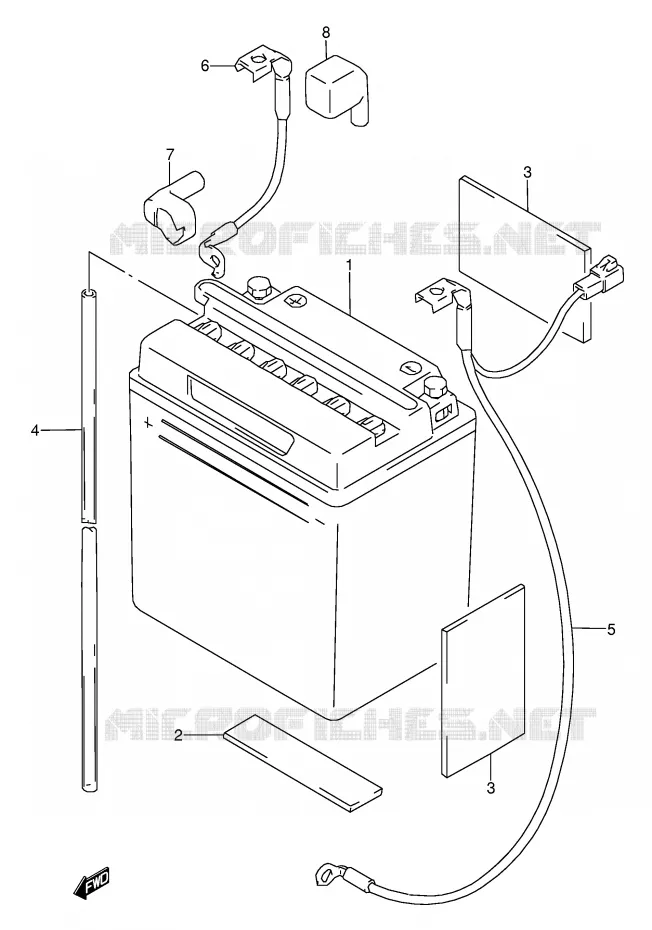 BATTERIE Suzuki MOTO 500 GS-E 1995  GS500ES(E2)