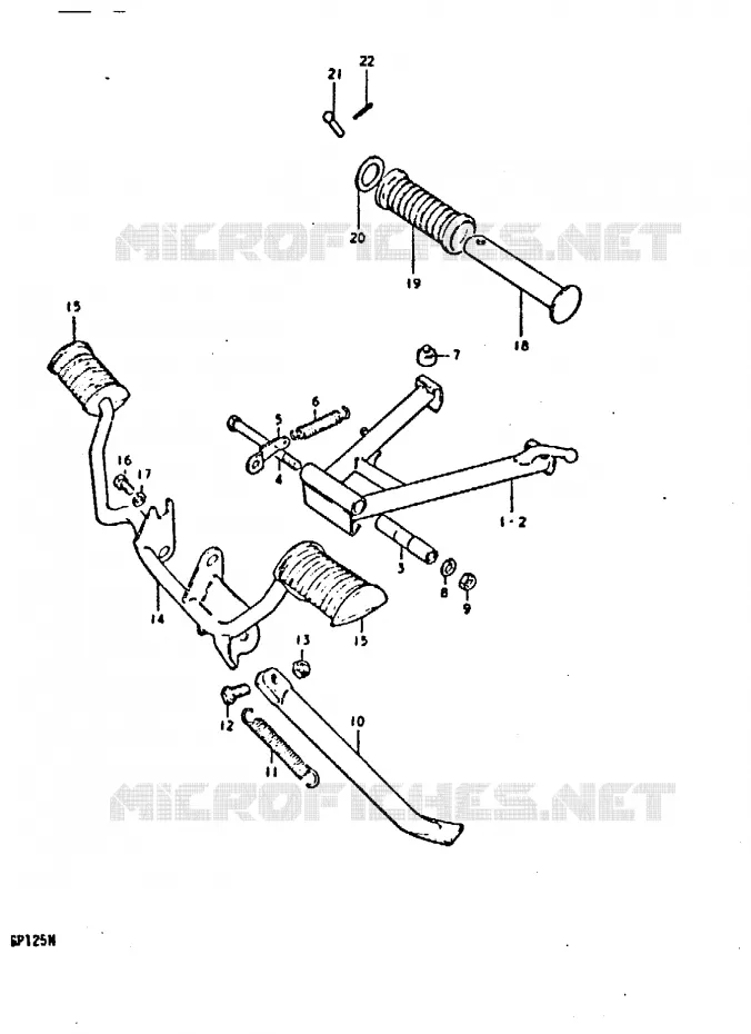 BEQUILLE - REPOSE PIED Suzuki MOTO 125 GP 1992  GP125N(C/N)