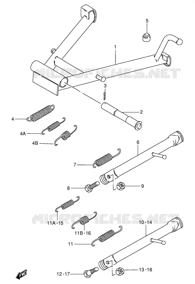 BEQUILLE Suzuki MOTO 125 GN 1982  GN125EZ(E1)