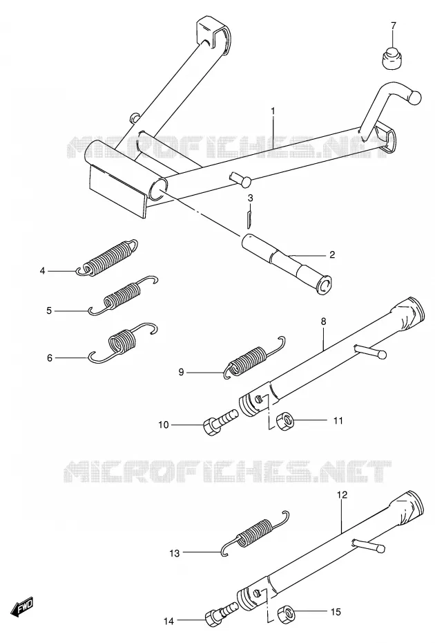 BEQUILLE Suzuki MOTO 125 GS 1990  GS125ESL(E1)