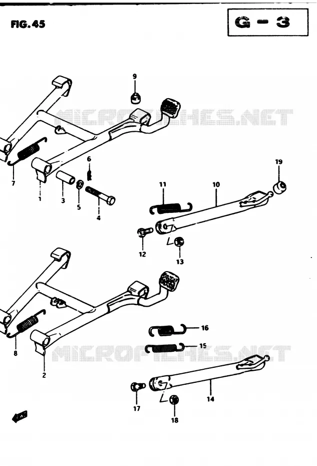BEQUILLE Suzuki MOTO 450 GS-E 1983  GS450ED2(2/Z/D)