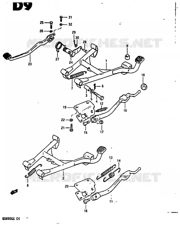 BEQUILLE Suzuki MOTO 850 GS 1985  GS850GF(E4)