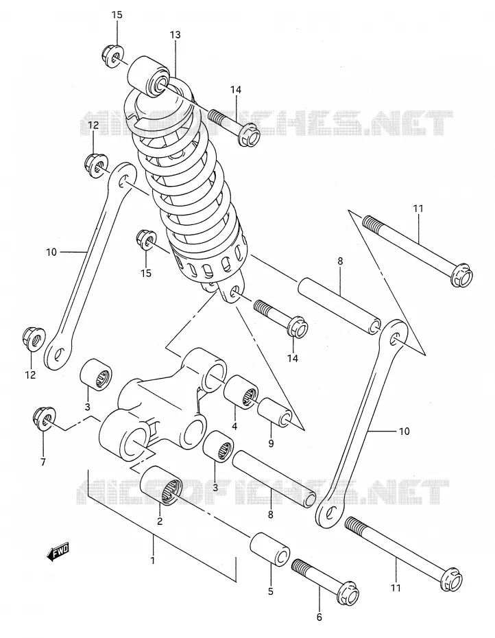 BIELLETTE D'AMORTISSEUR (MODELE K/L) Suzuki MOTO 500 GS-E 1990  GS500EUL(E28)