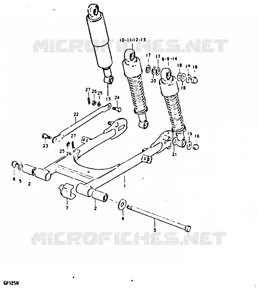BRAS OSCILLANT ARRIERE Suzuki MOTO 125 GP 1992  GP125N(C/N)