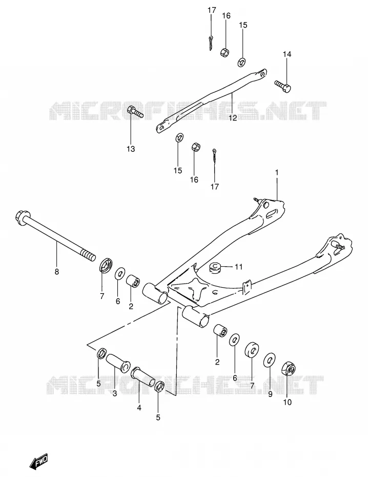 BRAS OSCILLANT ARRIERE Suzuki MOTO 250 GN 1991  GN250EM(E2)