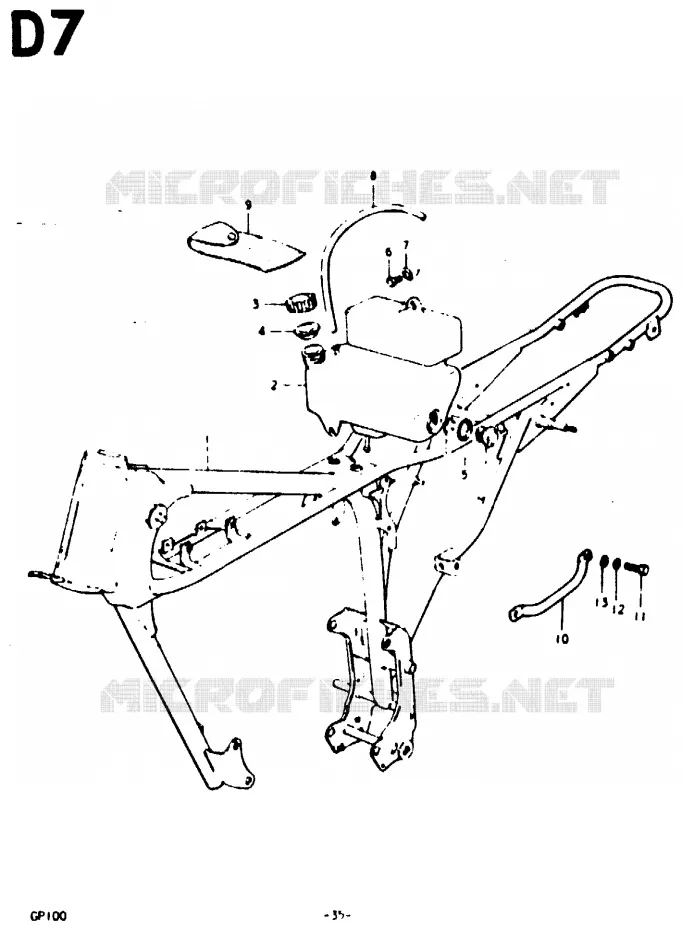 CADRE Suzuki MOTO 100 GP 1978  GP100C(C/N)