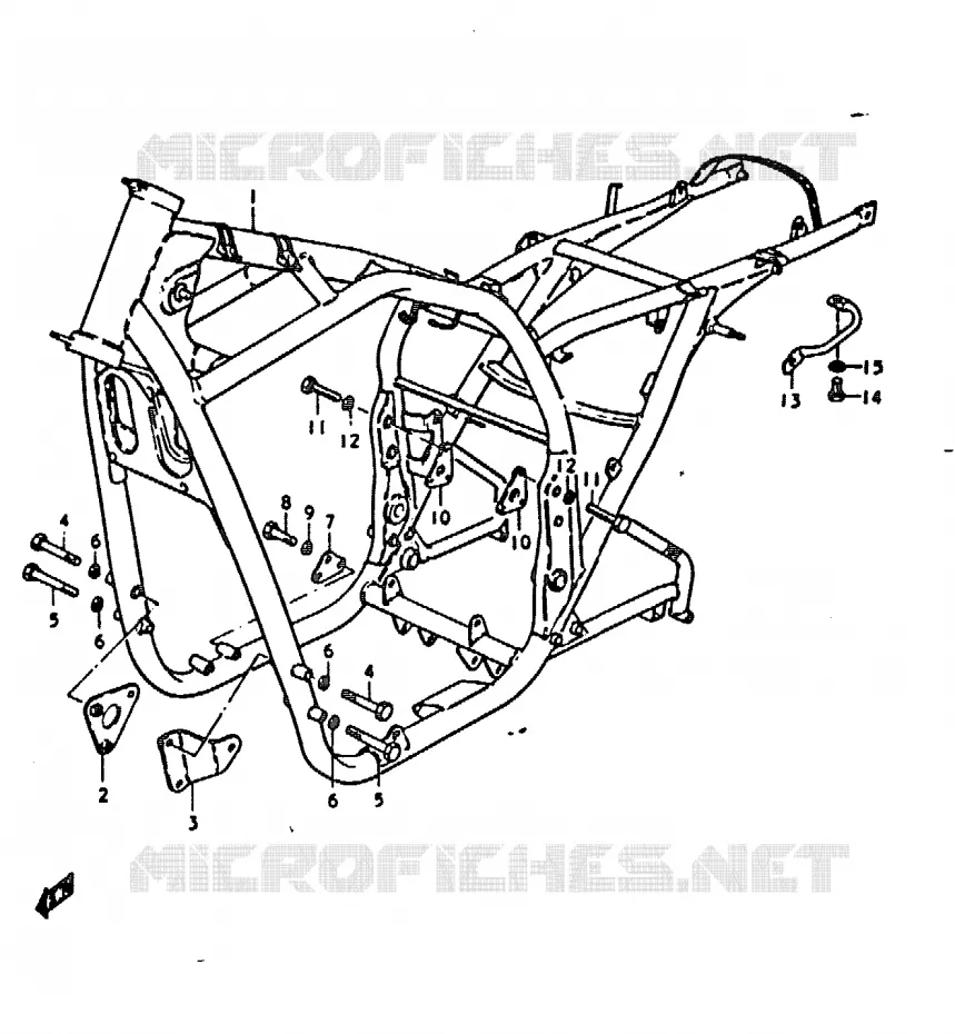 CADRE Suzuki MOTO 1000 GS 1979  GS1000HN(C/N)