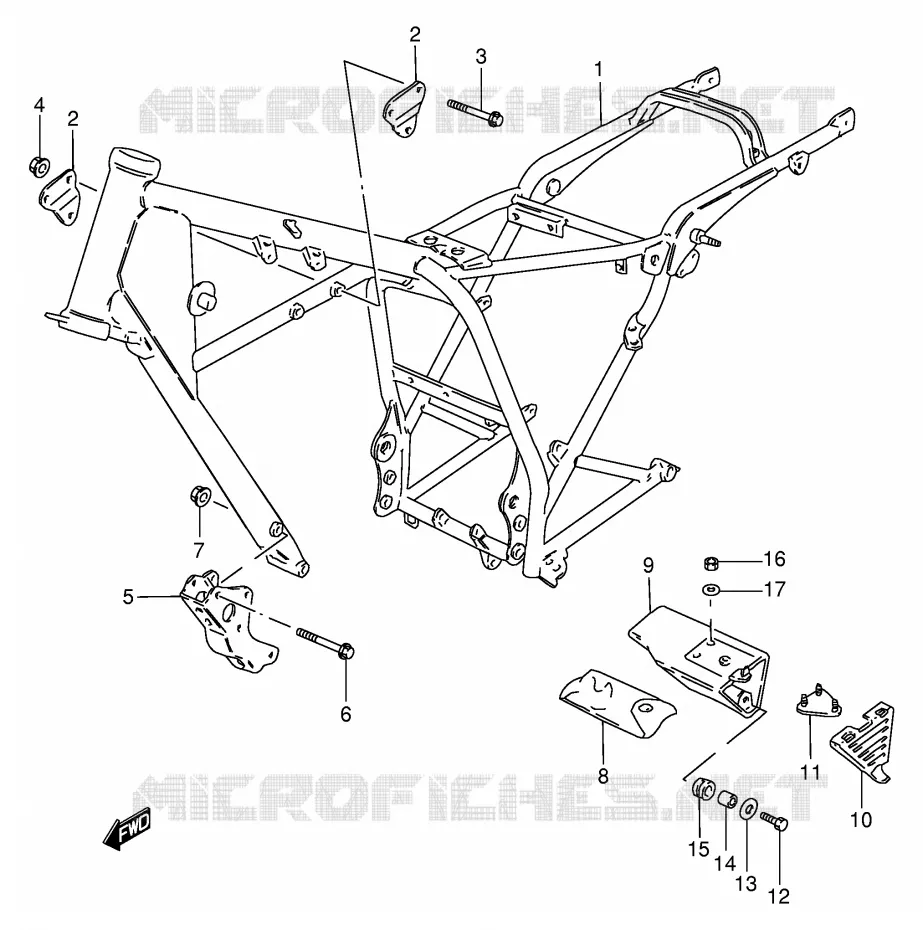 CADRE Suzuki MOTO 125 GN 1994  GN125R(E1)