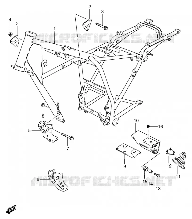 CADRE Suzuki MOTO 125 GS 1999  GS125SUX(E71)
