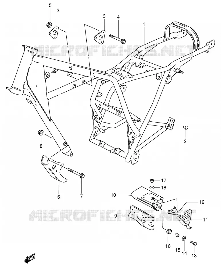 CADRE Suzuki MOTO 250 GN 1993  GN250P(E2)