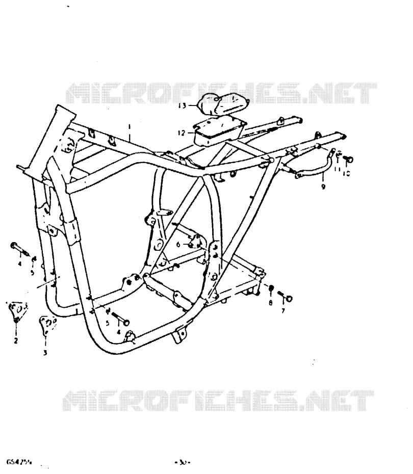 CADRE Suzuki MOTO 425 GS 1992  GS425EN(N)