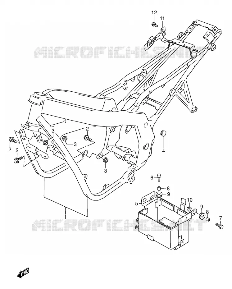 CADRE Suzuki MOTO 500 GS-E 2002  GS500HUK2(E2)
