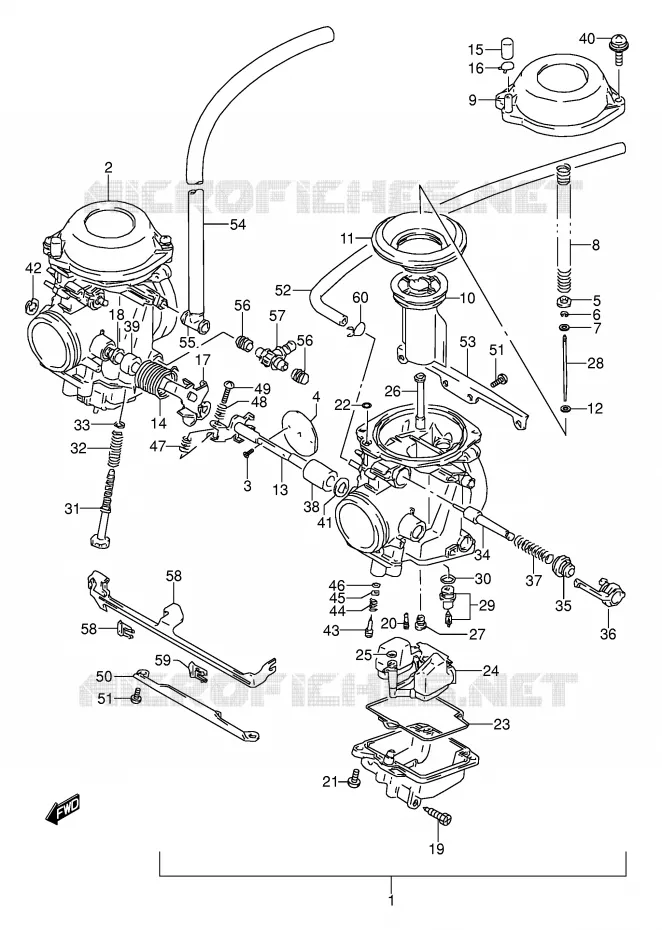 CARBURATEUR (MODELE R) Suzuki MOTO 500 GS-E 1994  GS500EUR(E2)