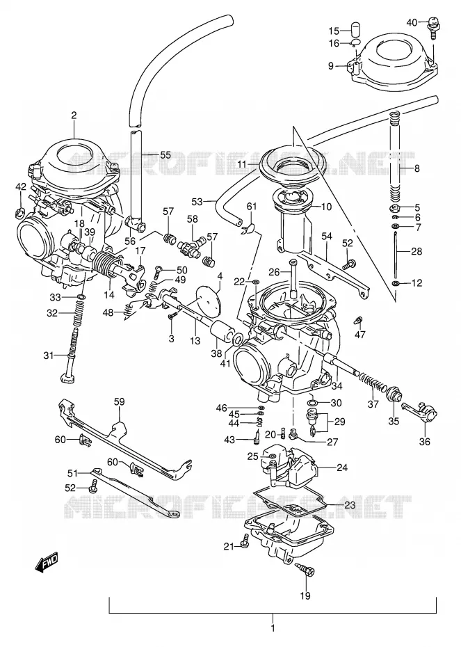 CARBURATEUR (MODELE T) Suzuki MOTO 500 GS-E 1996  GS500ET(E2)