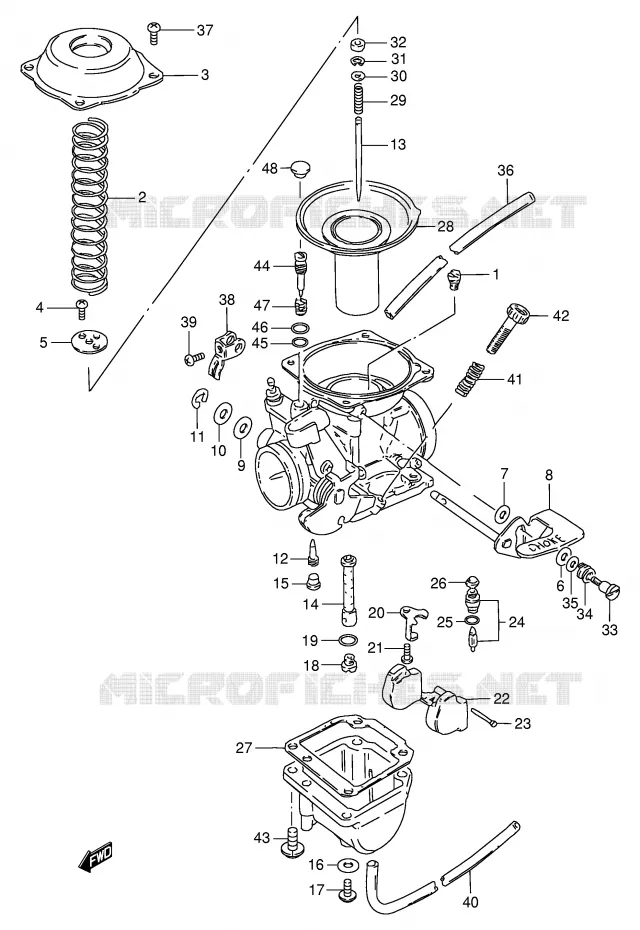 CARBURATEUR Suzuki MOTO 125 GN 1983  GN125ED(E1)