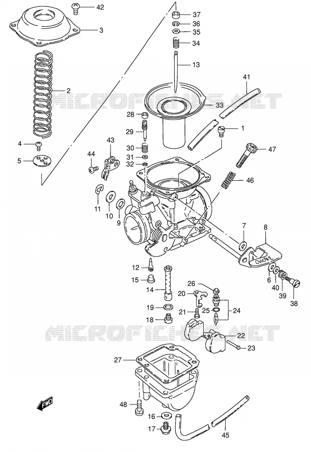 CARBURATEUR Suzuki MOTO 125 GN 1998  GN125EW(E28)
